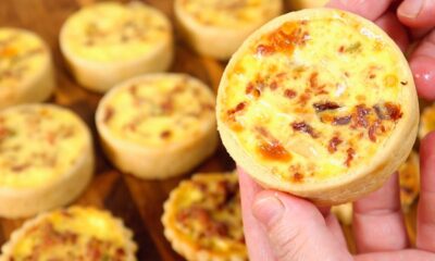 mini quiche de bacalhau