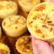 mini quiche de bacalhau