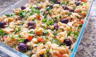 Salada de bacalhau com grão de bico