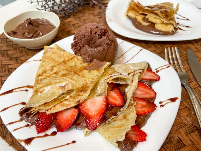 Crepes de Nutella com Morangos